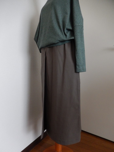 ナロースカート Reggiani コットンストレッチ ソフトキャンバス .JPG