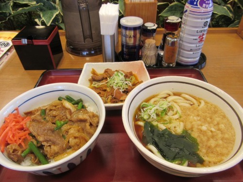 20170601_山田うどん本店_牛スタミナ丼セットとパンチもつ煮込み.JPG