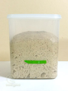 140807 黒糖梅シロップ酵母でパン作り -一次発酵終了