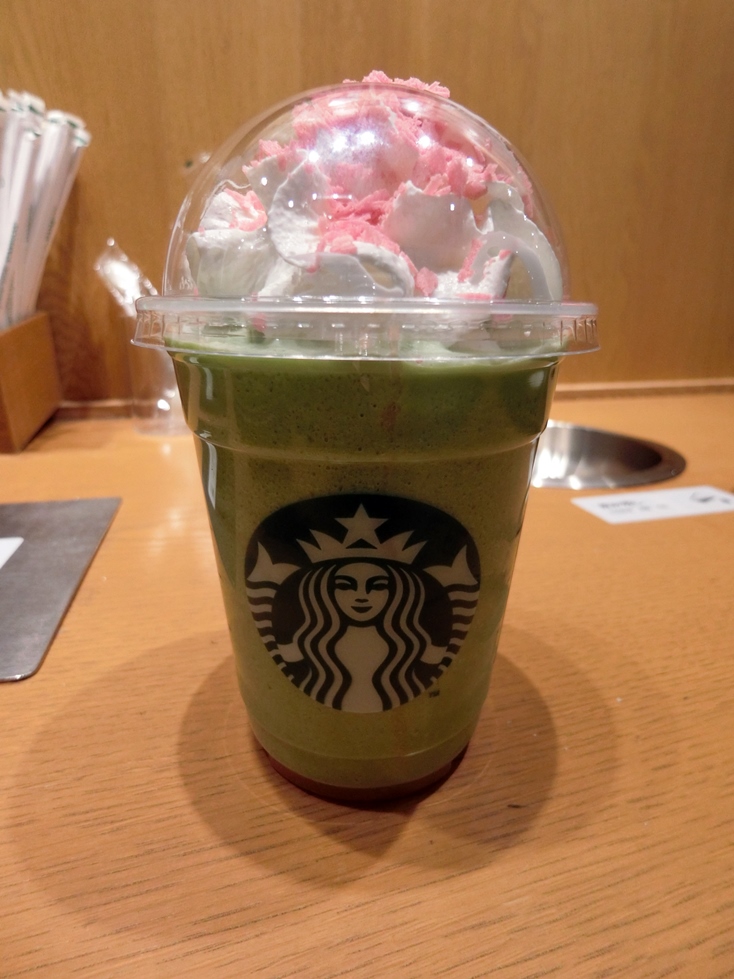 ＳＴＡＲＢＵＣＫＳ　ＣＯＦＦＥＥ　花見抹茶クリームフラペチーノ.JPG