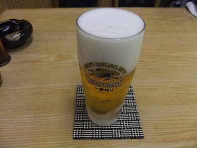雷門田川の生ビール450円20130915.JPG