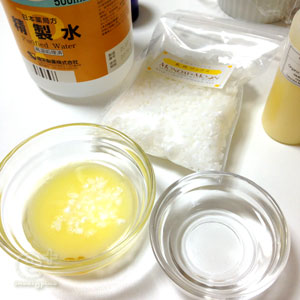 MSHを使ったクリームを手作り・乳化ワックスをシアバターに溶かす