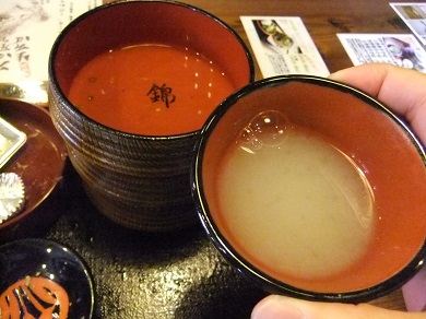 御前そば＠石見銀山のそば湯