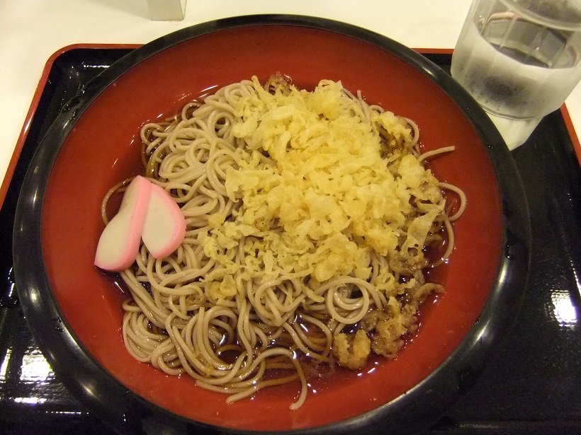 文花そば菱信ビル店＠名古屋の冷やしたぬきそば360円１20130801.JPG