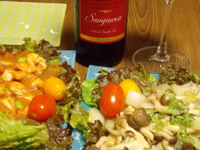 Sangiovese　＆　夕食.JPG