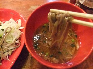 ローリング蕎麦ットＪ＠渋谷の魚介豚骨つけそば750円２20130427.JPG