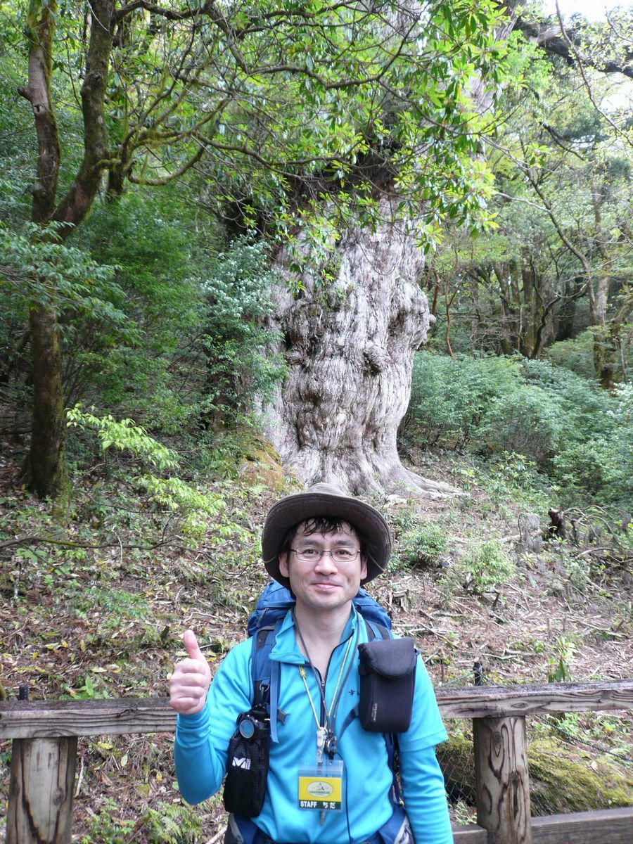 縄文杉の前で (2).JPG