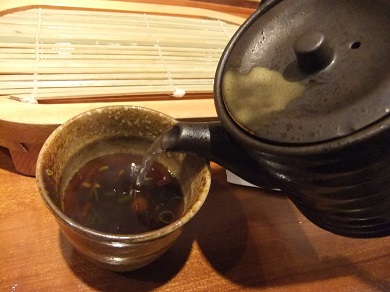 しゃもじ蕎麦三六＠広島のそば湯