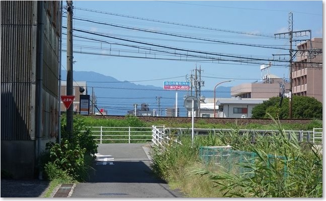 59近鉄線に突き当たりました