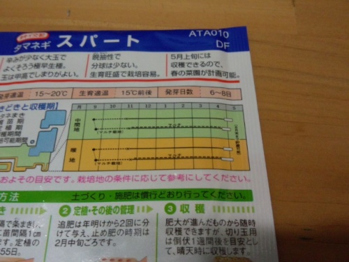 08極早生タマネギ「スパート」の作型