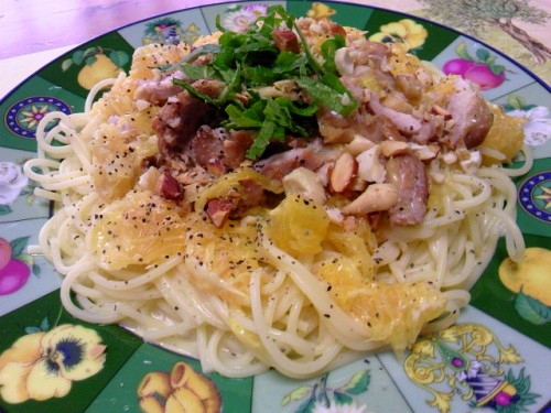 夏みかんとチキンのサマーパスタ.JPG