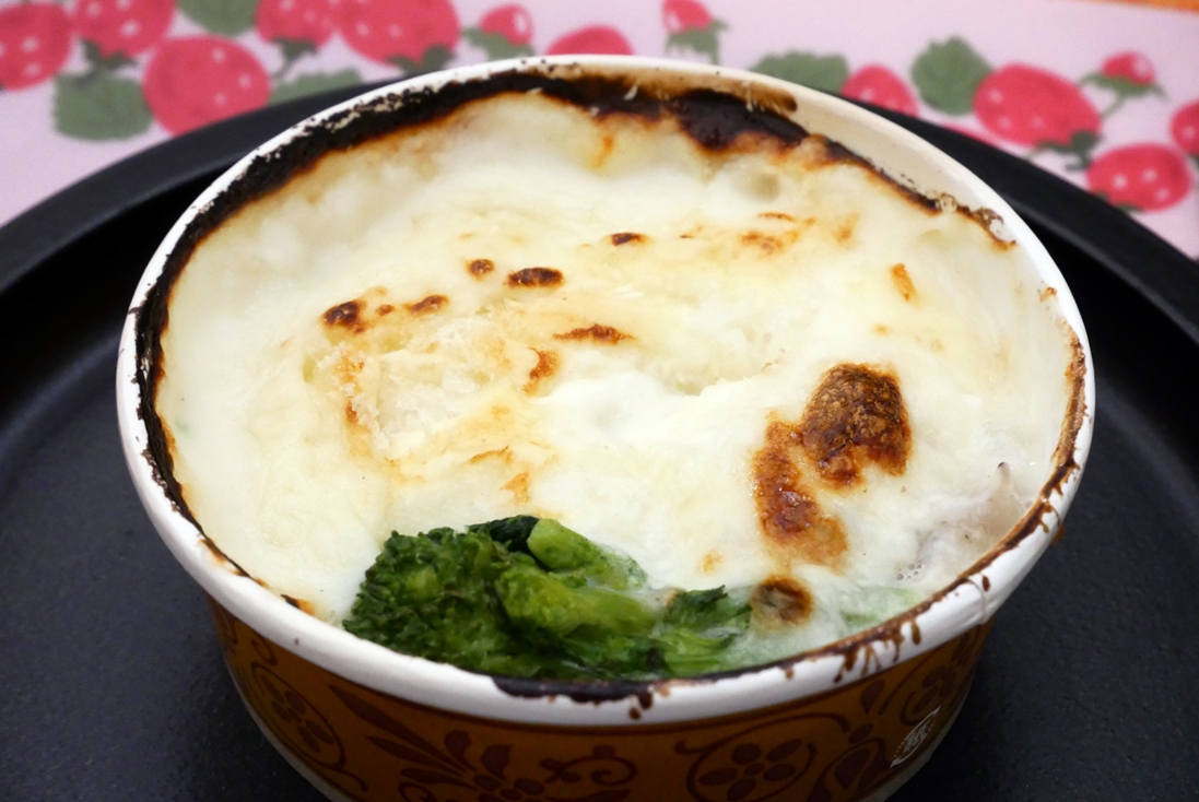 本家 留蔵　菜の花と筍の極はまぐりグラタン　調理後.JPG