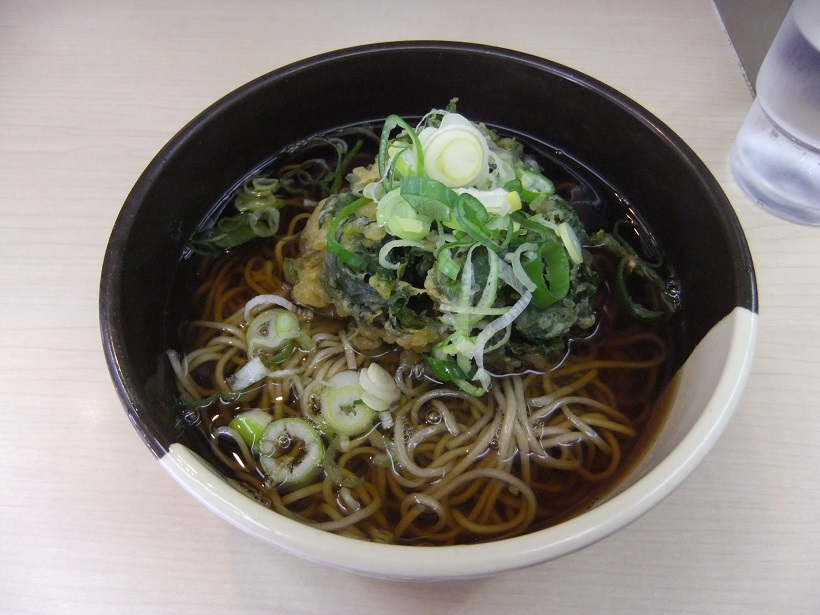 大橋や＠西新宿の春菊天そば350円１20130920.JPG