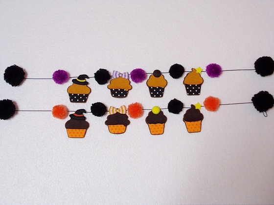 ハロウィンカラーのスイーツガーランド（ドット2本SET）