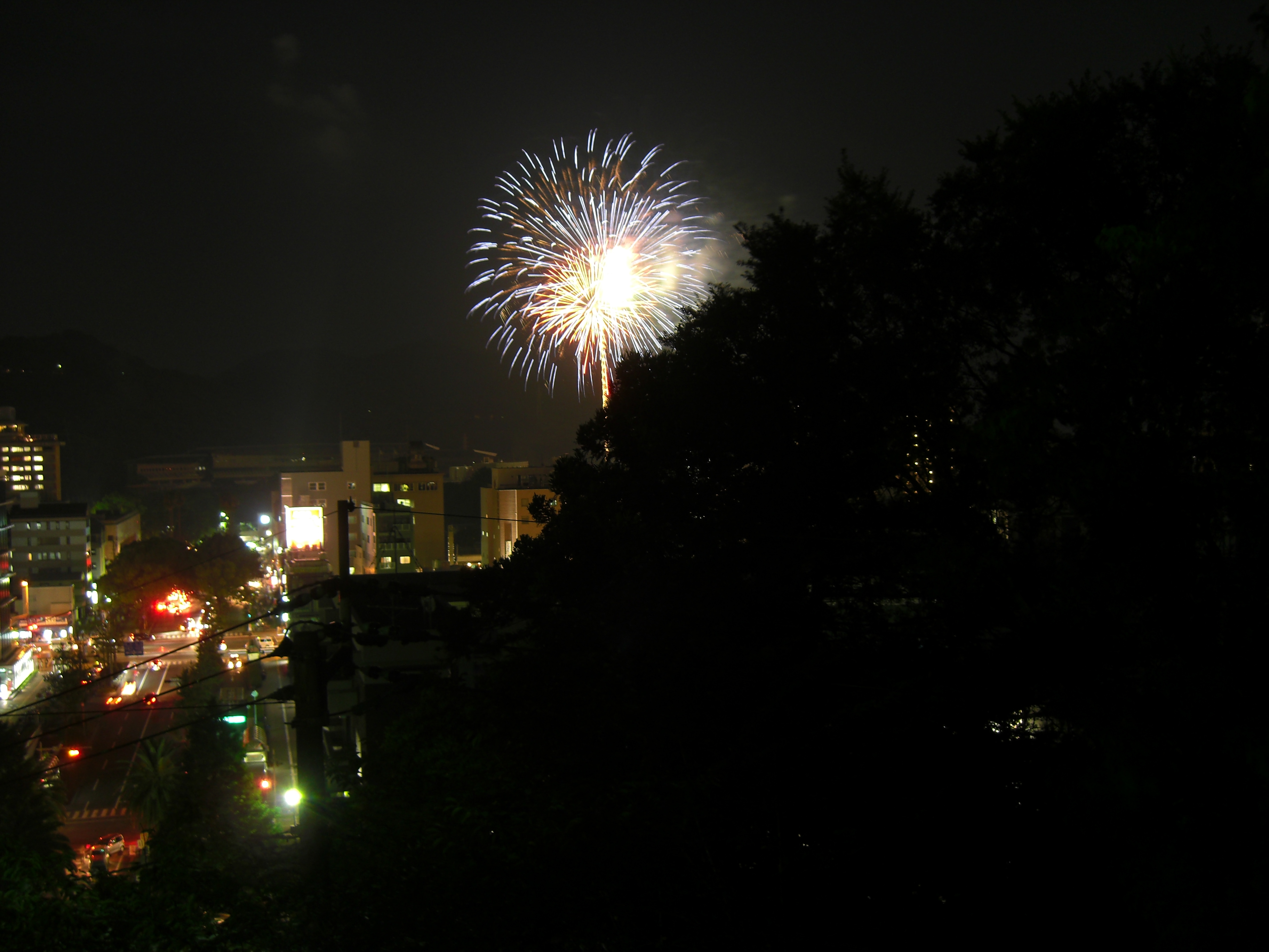 花火　高知城２