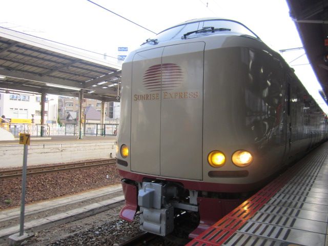 岡山駅でのサンライズ出雲