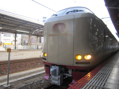 岡山駅でのサンライズ出雲