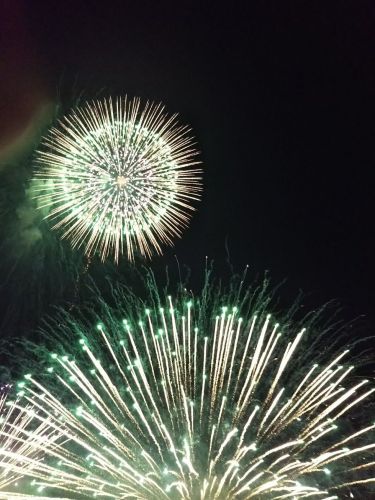 淀川花火大会2018_空飛ぶマリモ_スマホ