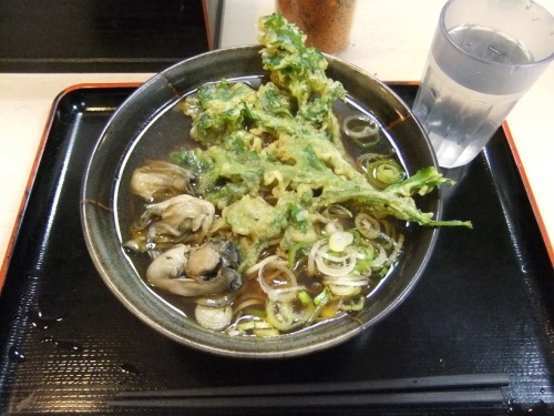 あずみ飯田橋店の牡蠣そば１