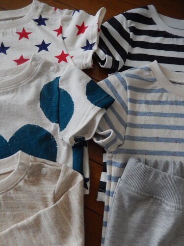 いつものTシャツ(肩開き )& パジャマズボン 80.JPG