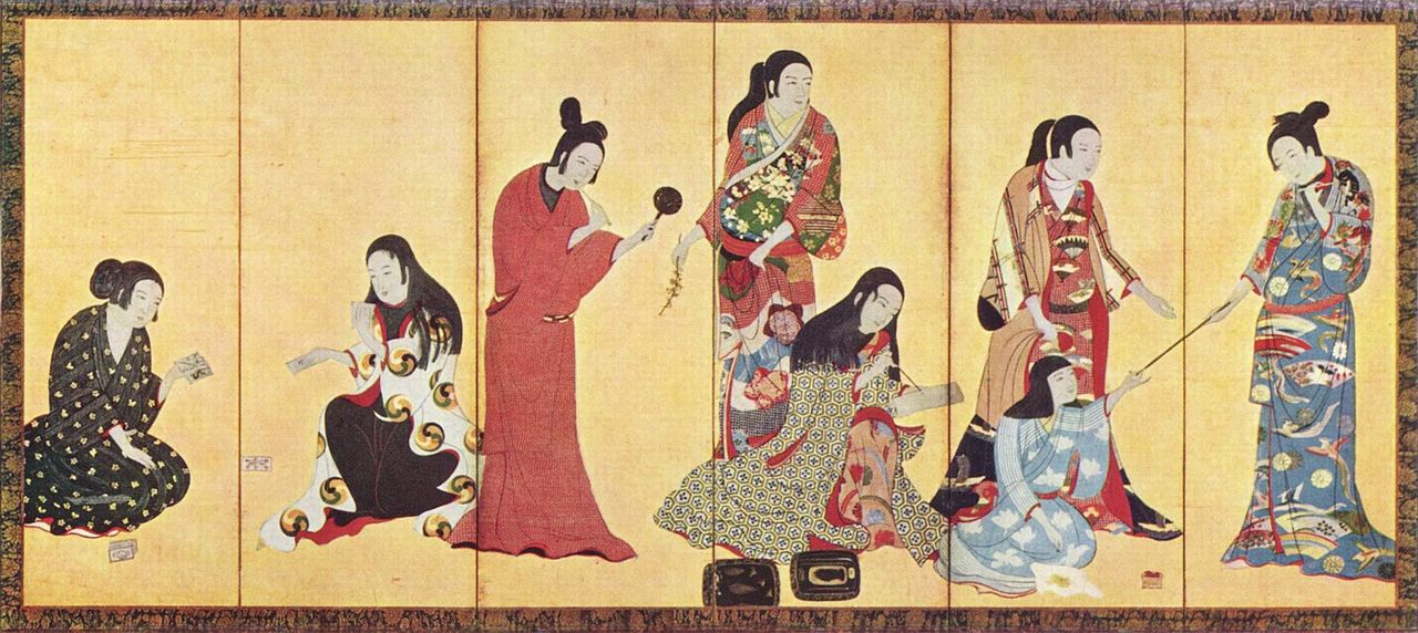 岩佐又兵衛　国宝　婦女遊楽図（松浦屏風）左隻.jpg