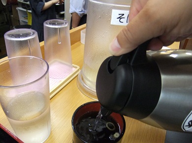 高田屋新霞が関ビル店のもりそば湯20120831.JPG