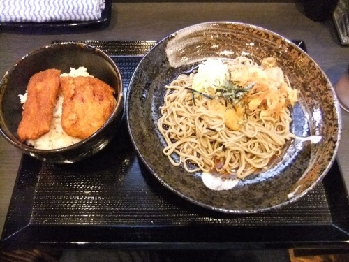 神田あすわ＠小川町のミニソースカツ丼＋おろしそば１20130128.JPG