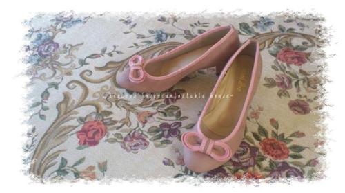 春色リボンパンプス