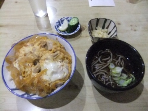 西竹の塚２丁目・麦の親子丼・そば20120225.JPG