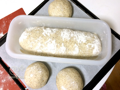 150116国産小麦＋ライ麦のパン - 二次発酵終了時