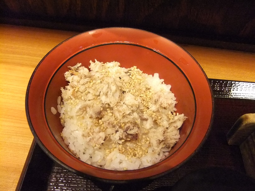 嵯峨谷渋谷店の(小)あじ御飯セット４20131127.JPG