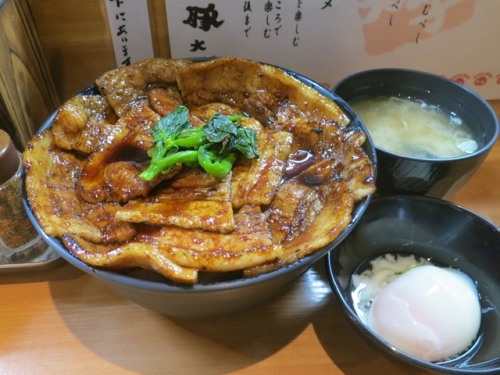 20151212_豚大学 神保町校舎_豚丼（大）に豚丼セット.JPG