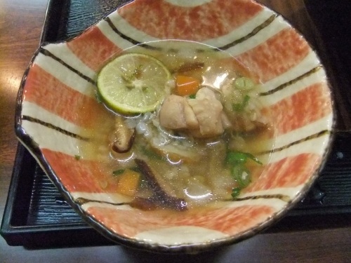 けんど茶屋＠徳島のそば米雑炊３20121219.JPG