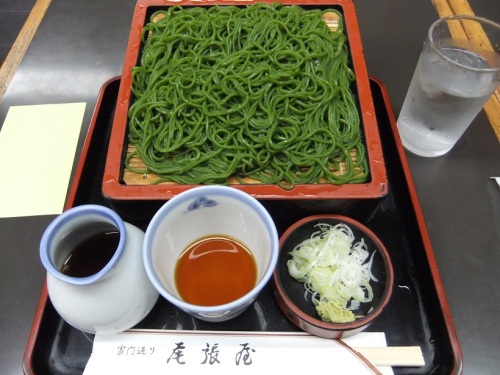 尾張屋本店＠浅草の茶そば１20130622.JPG