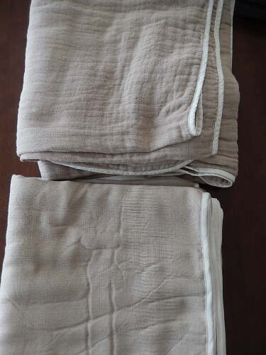 huwara　わけあり生地不良 和晒六重織ガーゼケット.JPG