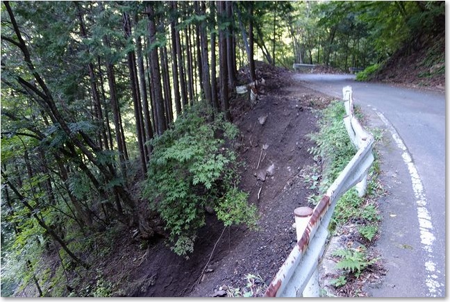 92がけ崩れの痕？