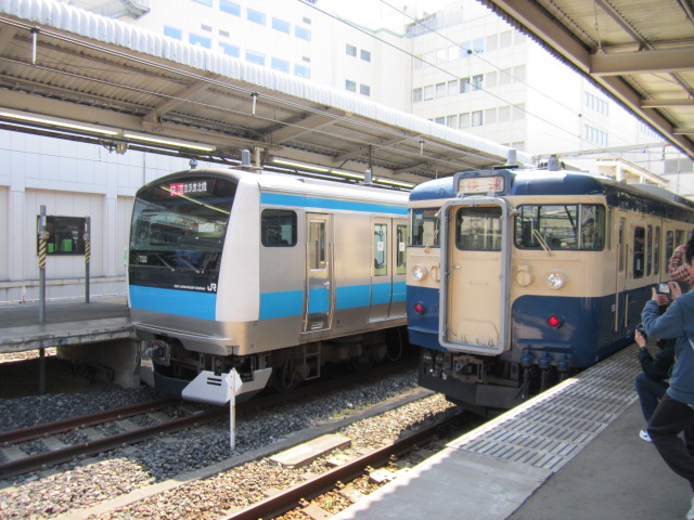 Ｅ233系とスカ色115系