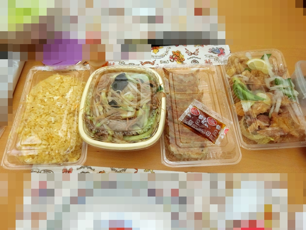 兆徳　玉子チャーハン、五目軟やきそば、餃子・若鶏の唐揚.JPG